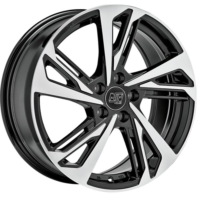 aCerchi in Lega MSW Msw 60 Gloss Black Full Polished 5 fori 18\" 8X18 ET48 5x108