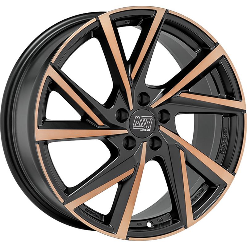 aCerchi in Lega MSW Msw 80-5 Matt Black Copper fp 5 fori 19\" 8X19 ET40 5x112