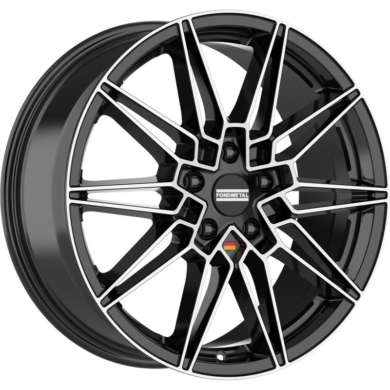 aCerchi in Lega FONDMETAL Thoe Glossy Black Machined 5 fori 18\" 8X18 ET34 5x112