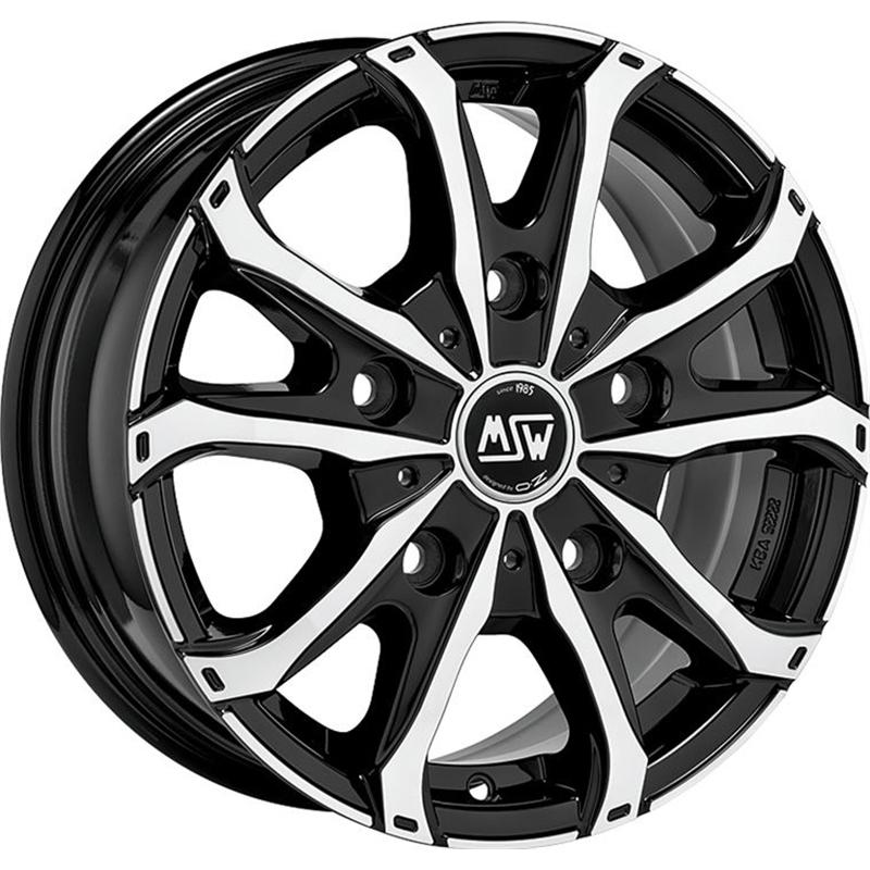 aCerchi in Lega MSW Msw 48 Van Gloss Black Full Polished 5 fori 18\" 7.5X18 ET48 5x112