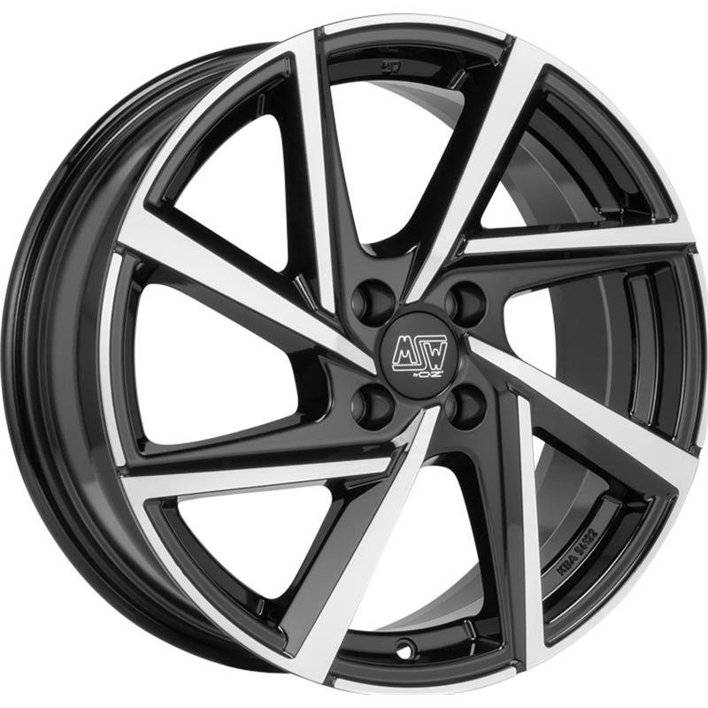 aCerchi in Lega MSW Msw 80-4 Gloss Black Full Polished 4 fori 16\" 6.5X16 ET45 4x100