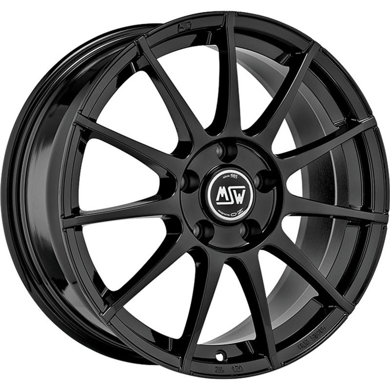 aCerchi in Lega MSW Msw 85 Glossy Black 4 fori 17\" 7X17 ET37 4x100