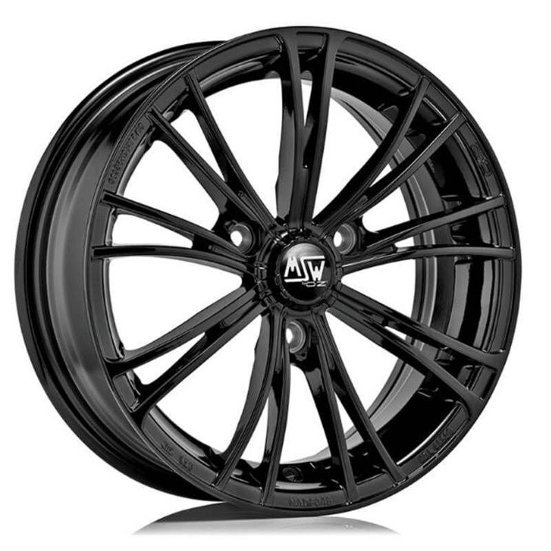 aCerchi in Lega MSW X2 Glossy Black 3 fori 15\" 5.5X15 ET30 3x112