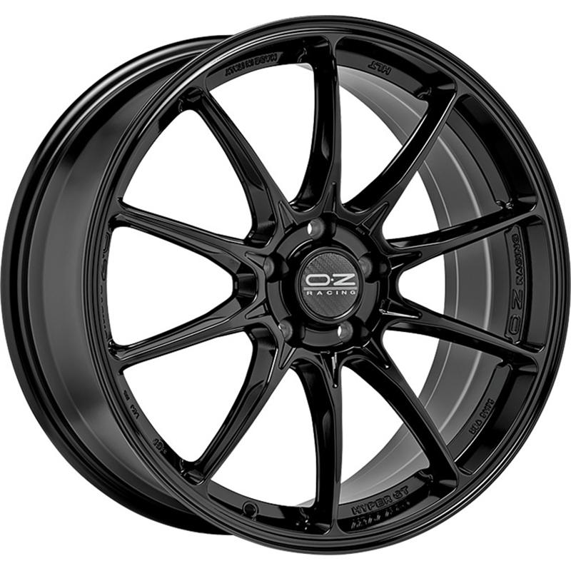 aCerchi in Lega OZ RACING Hyper Gt Hlt Glossy Black 5 fori 17\" 7.5X17 ET45 5x114.3