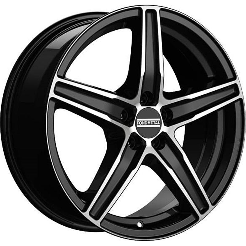 Cerchi in Lega FONDMETAL 8100 Glossy Black Machined 5 fori 17 7X17 ET35