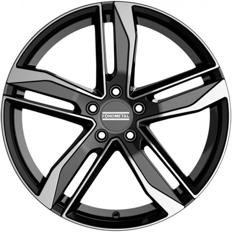 aCerchi in Lega FONDMETAL Hexis Glossy Black Machined 5 fori 18\" 8X18 ET29 5x112