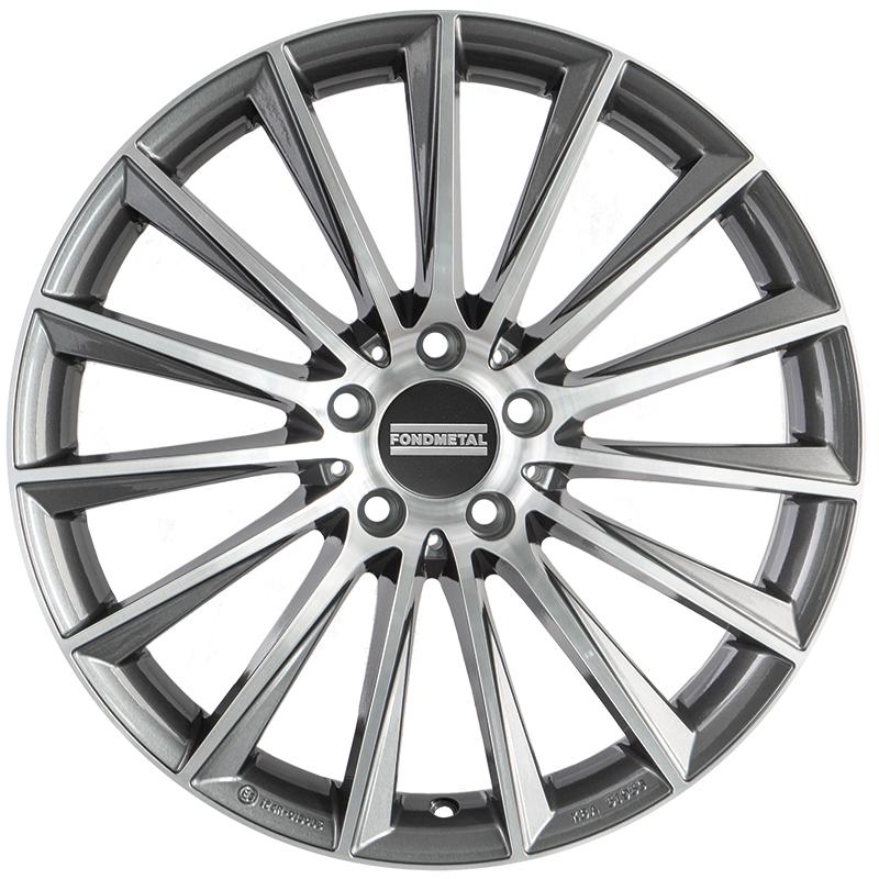 aCerchi in Lega FONDMETAL Aidon Glossy Titanium Machined 5 fori 20\" 8.5X20 ET40 5x112