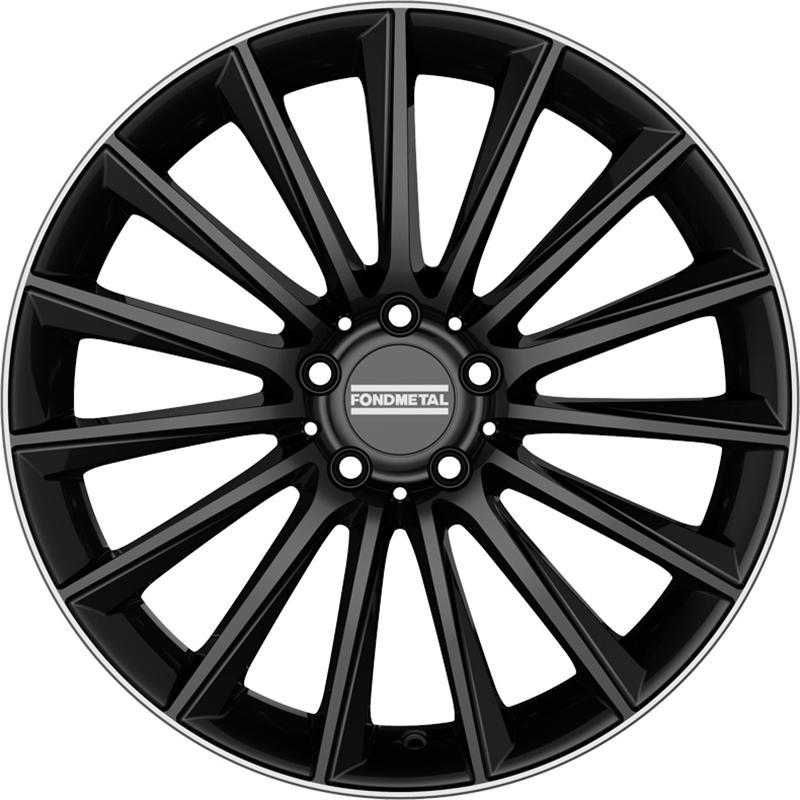 aCerchi in Lega FONDMETAL Aidon Glossy Black Diamond Cut Lip 5 fori 20\" 8.5X20 ET50 5x112