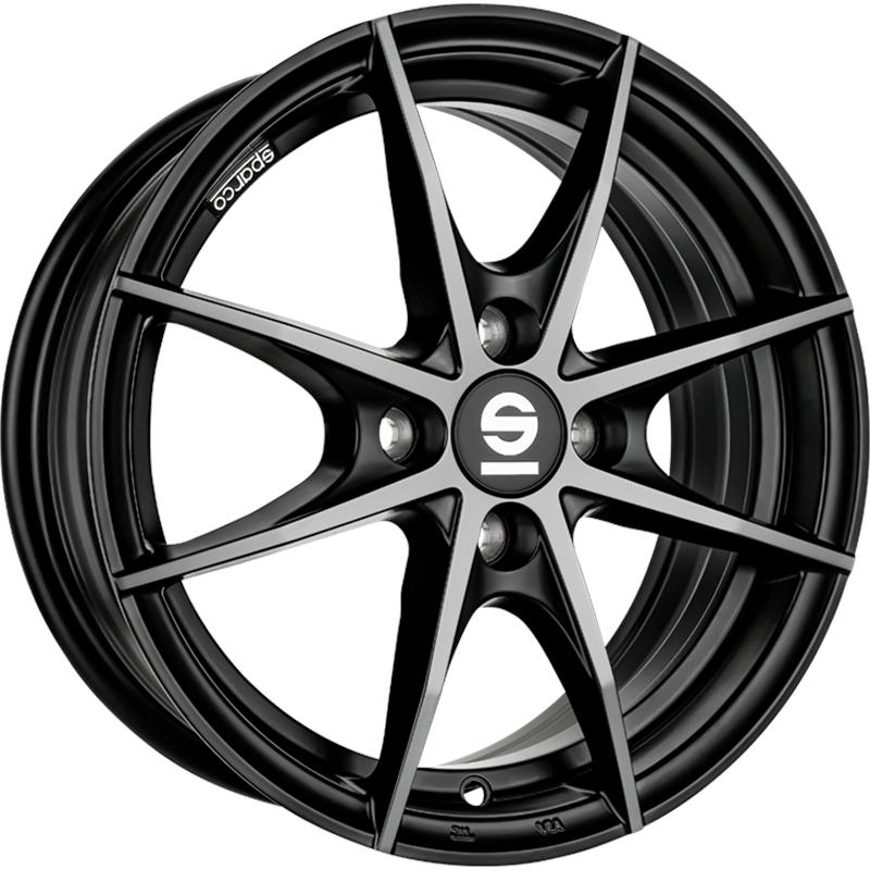 Cerchi in Lega SPARCO Trofeo 4 Fume Black Full Polished 4 fori 15\" 6X15 ET42 4x108