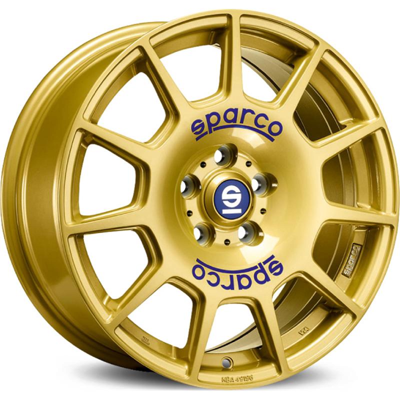 Cerchi in Lega SPARCO Terra Race Gold Blue Lettering 5 fori 17 7 5X17 ET48