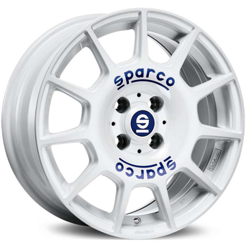 Cerchi in Lega SPARCO Terra White Blue Lettering 5 fori 17 7 5X17 ET38