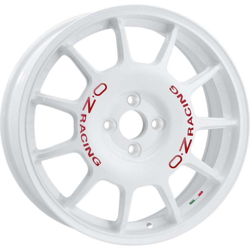 aCerchi in Lega OZ RACING Leggenda Race White Red Lettering 4 fori 17\" 7X17 ET42 4x100