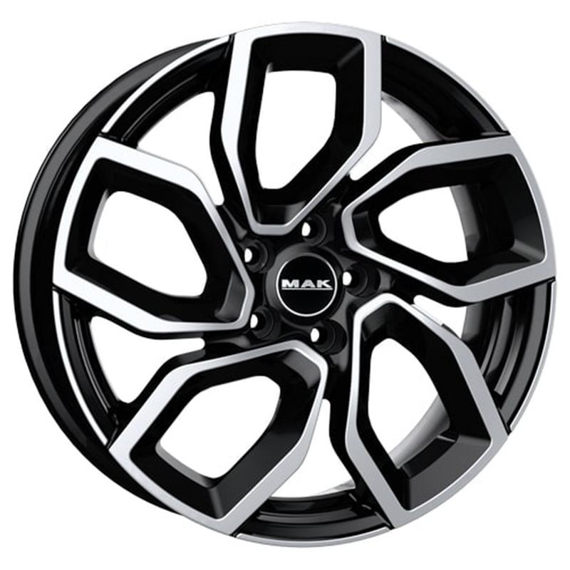 aCerchi in Lega MAK Apollo Black Mirror 5 fori 17\" 7.5X17 ET38 5x110