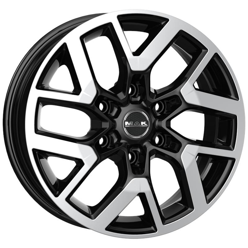 aCerchi in Lega MAK Gravel Black Mirror 6 fori 16\" 6.5X16 ET50 6x125