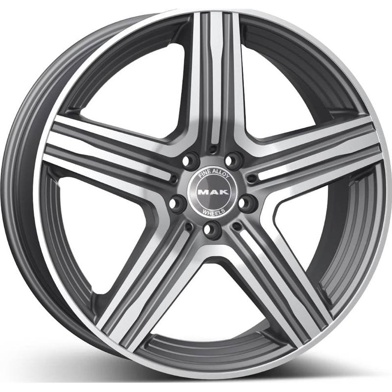 Cerchi in Lega MAK LewiS-D Gun Metallic Mirror 5 fori 20\" 9.5X20 ET43 5x112