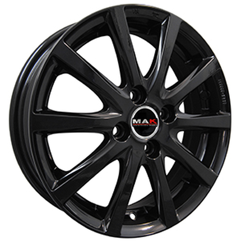 Cerchi in Lega MAK Iguan Glossy Black 4 fori 14\" 4.5X14 ET46 4x100