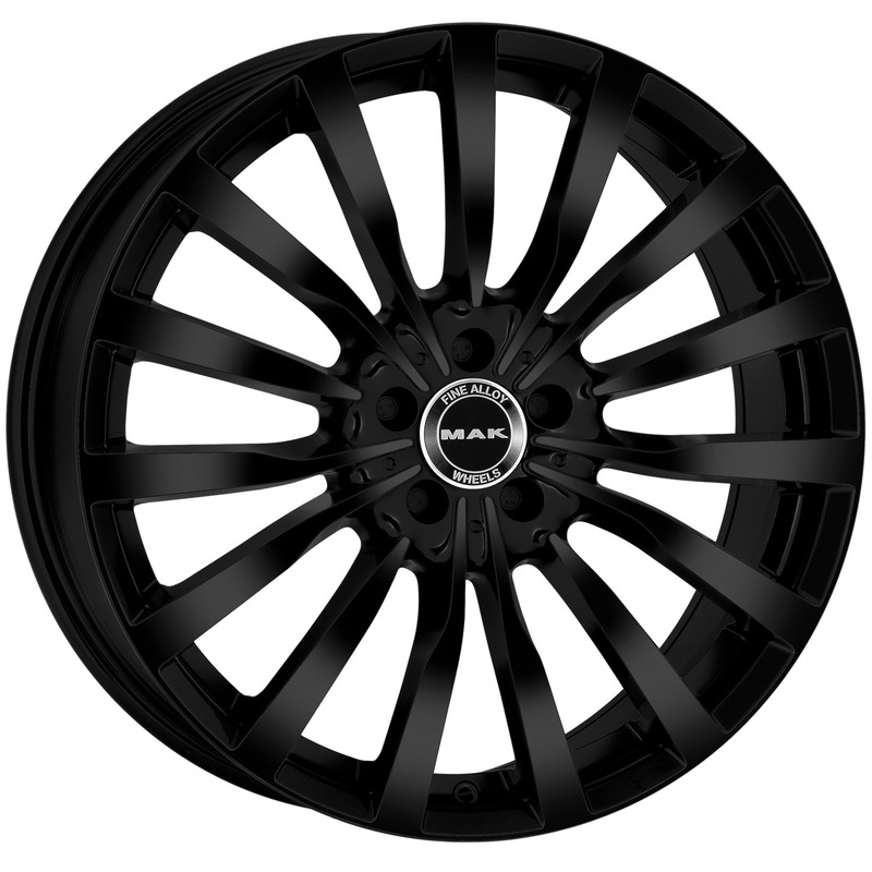 Cerchi in Lega MAK Krone Glossy Black 5 fori 18\" 8X18 ET48 5x112