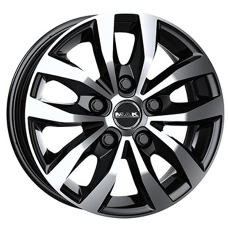 Cerchi in Lega MAK Load Black Mirror 5 fori 15\" 6.5X15 ET55 5x118