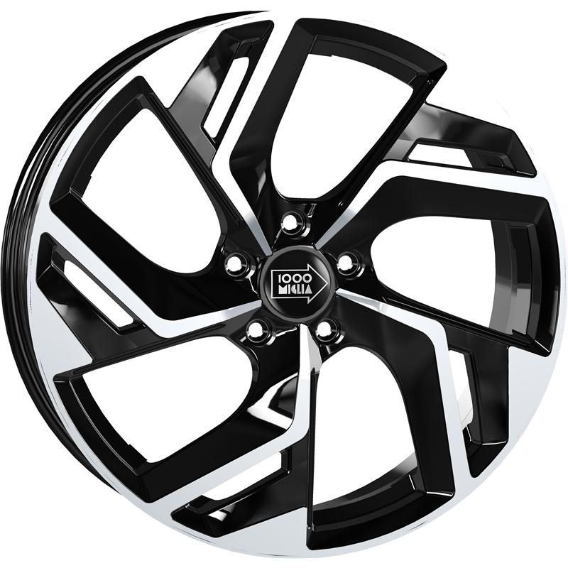 aCerchi in Lega MILLE MIGLIA Mm1031 Black Polished 5 fori 17\" 7X17 ET40 5x114.3
