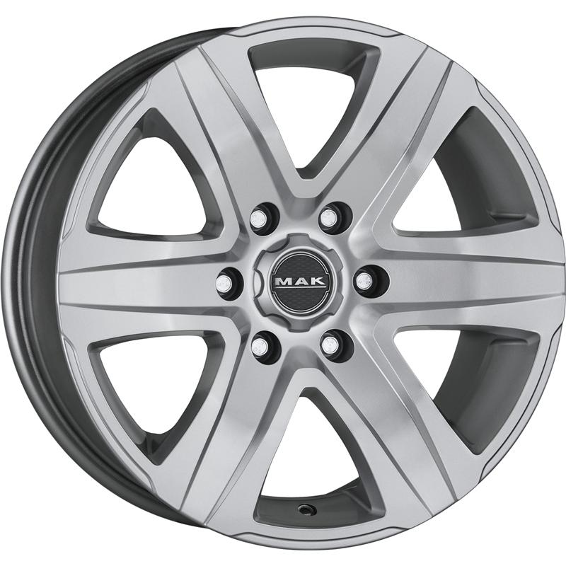 aCerchi in Lega MAK Stone 6 Silver 6 fori 20\" 8.5X20 ET30 6x139.7