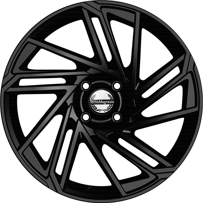 aCerchi in Lega TECNOMAGNESIO Epower Glossy Black 4 fori 17\" 7X17 ET38 4x100