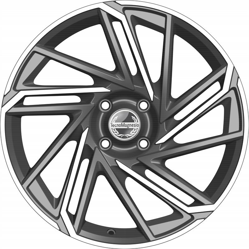 aCerchi in Lega TECNOMAGNESIO Epower Gun Metallic Mirror 4 fori 17\" 7X17 ET30 4x108