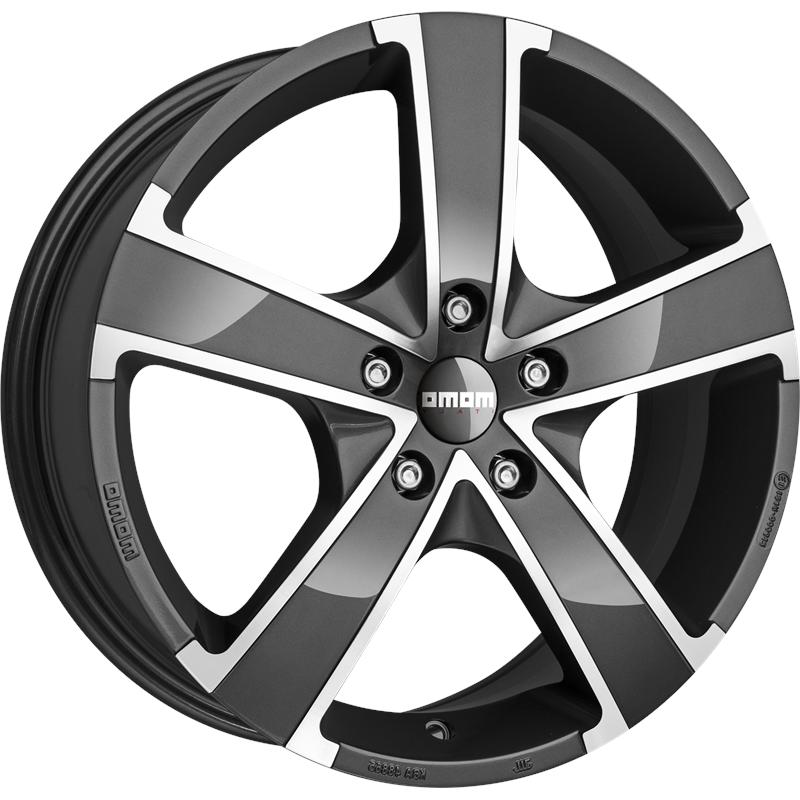 aCerchi in Lega MOMO WHEELS Win Pro Evo Antracite Diamantato 5 fori 16\" 6.5X16 ET38 5x115