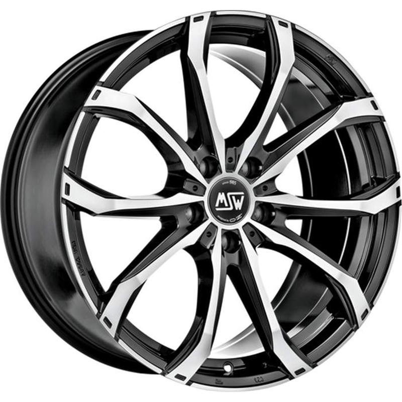 aCerchi in Lega MSW Msw 48 Gloss Black Full Polished 5 fori 21\" 9.5X21 ET31 5x112