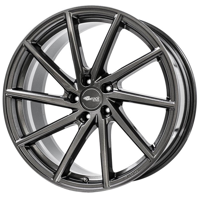 aCerchi in Lega BROCK B37 Graphite Lucido 5 fori 19\" 8.5X19 ET43 5x112