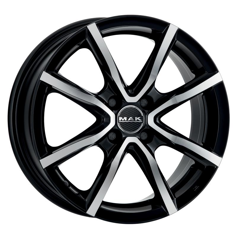 aCerchi in Lega MAK Milano 4 Black Mirror 4 fori 16\" 6.5X16 ET30 4x98