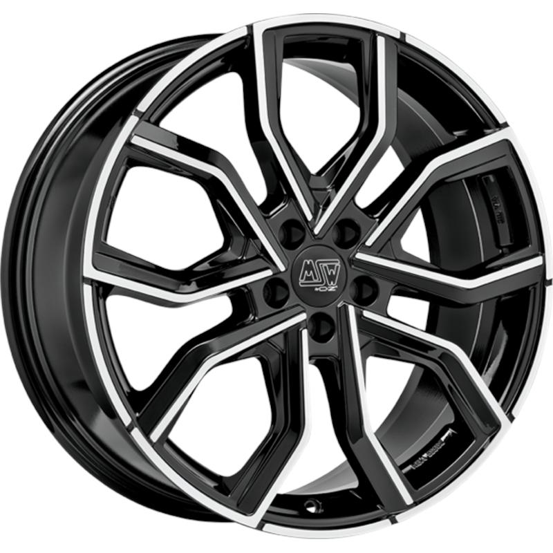 aCerchi in Lega MSW Msw 41 Gloss Black Full Polished 5 fori 20\" 8.5X20 ET45 5x114.3