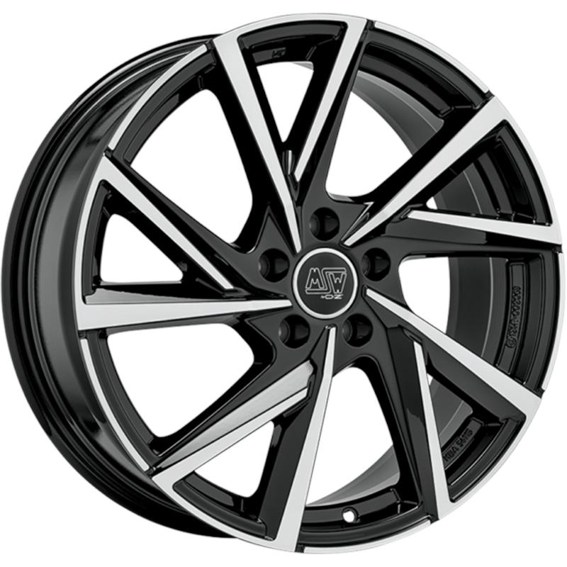 aCerchi in Lega MSW Msw 80-5 Gloss Black Full Polished 5 fori 17\" 7X17 ET35 5x114.3