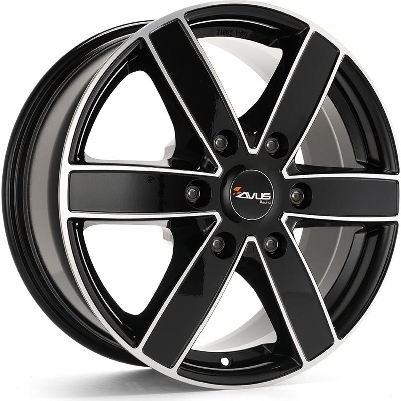 aCerchi in Lega AVUS AC-V61 Black Polished 6 fori 17\" 8X17 ET38 6x139.7