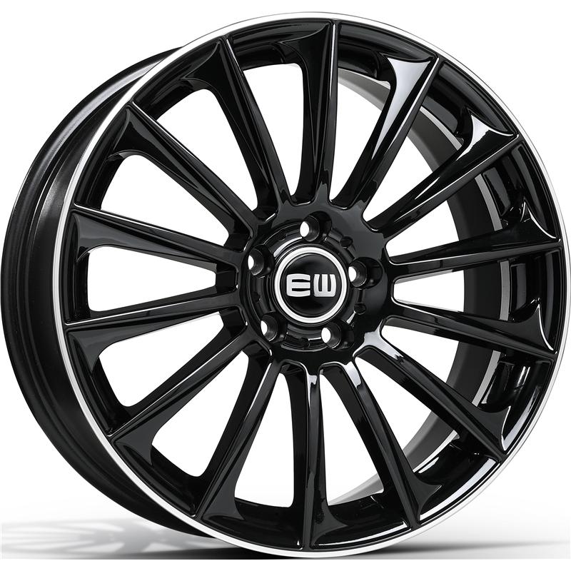 aCerchi in Lega EW Ew02 Wild Beauty Black Lip Polished 5 fori 19\" 8.5X19 ET32 5x112