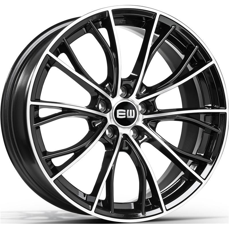 aCerchi in Lega EW Ew10 Light Black Polished 5 fori 18\" 8X18 ET45 5x112