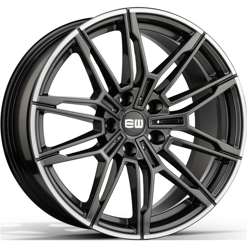 Cerchi in Lega EW Ew18 Aquila Palladium Polished 5 fori 19\" 9.5X19 ET40 5x112
