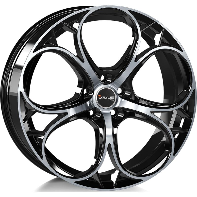 aCerchi in Lega AVUS AC-520 Black Polished 5 fori 18\" 8X18 ET33 5x110