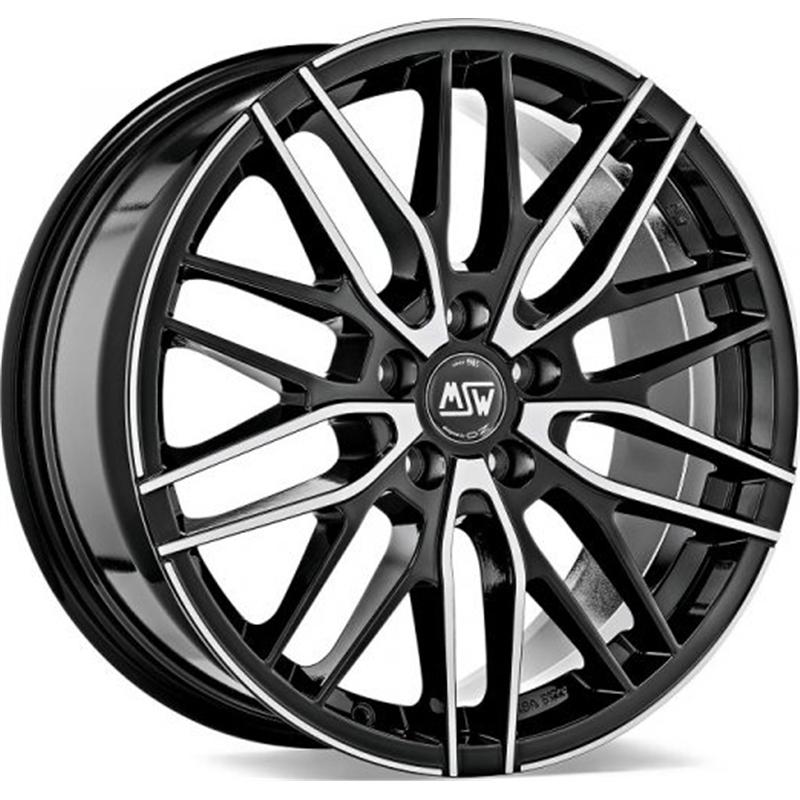 Cerchi in Lega MSW Msw 72 Gloss Black Full Polished 5 fori 17 7X17 ET35