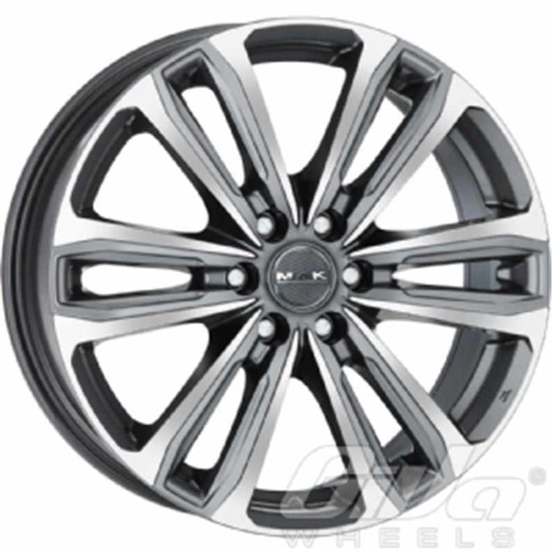 aCerchi in Lega MAK Safari 6 Gun Metallic Mirror 6 fori 17\" 7.5X17 ET33 6x139.7