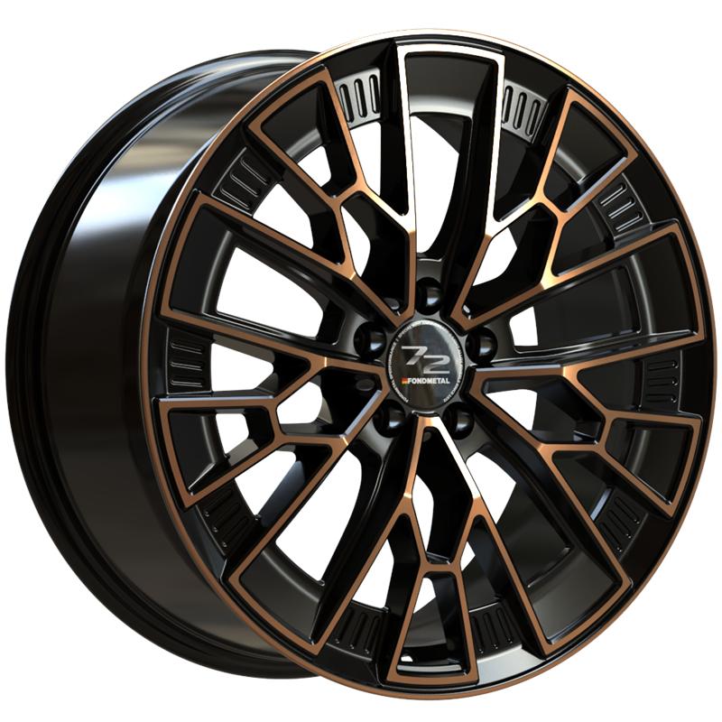 aCerchi in Lega FONDMETAL 1972 Glossy Black Bronze Machined 5 fori 20\" 10.5X20 ET39 5x112