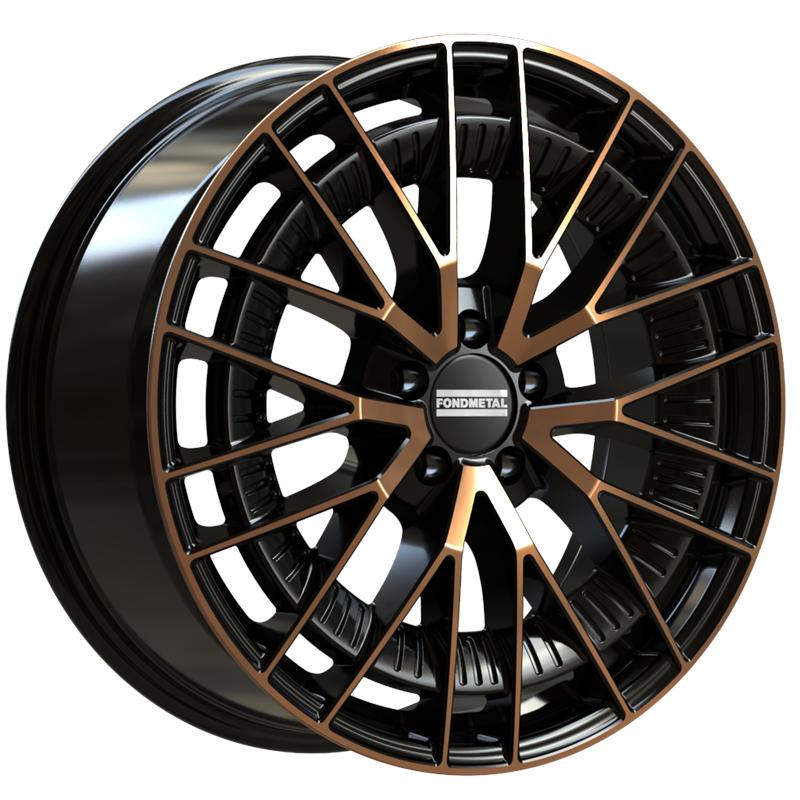 aCerchi in Lega FONDMETAL Kari Glossy Black Bronze Machined 5 fori 20\" 9.5X20 ET22 5x112