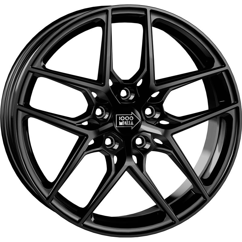 aCerchi in Lega MILLE MIGLIA Mm1004 Glossy Black 5 fori 18\" 8X18 ET30 5x112