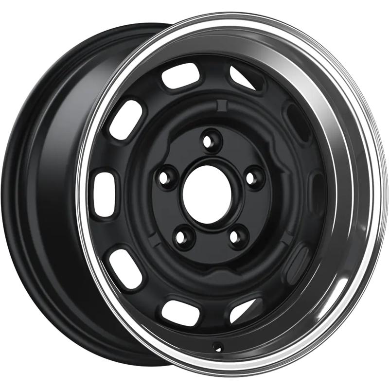 Cerchi in Lega FONDMETAL Lmz01 Matt Black Machined Lip 5 fori 16\" 7X16 ET23.3 5x130