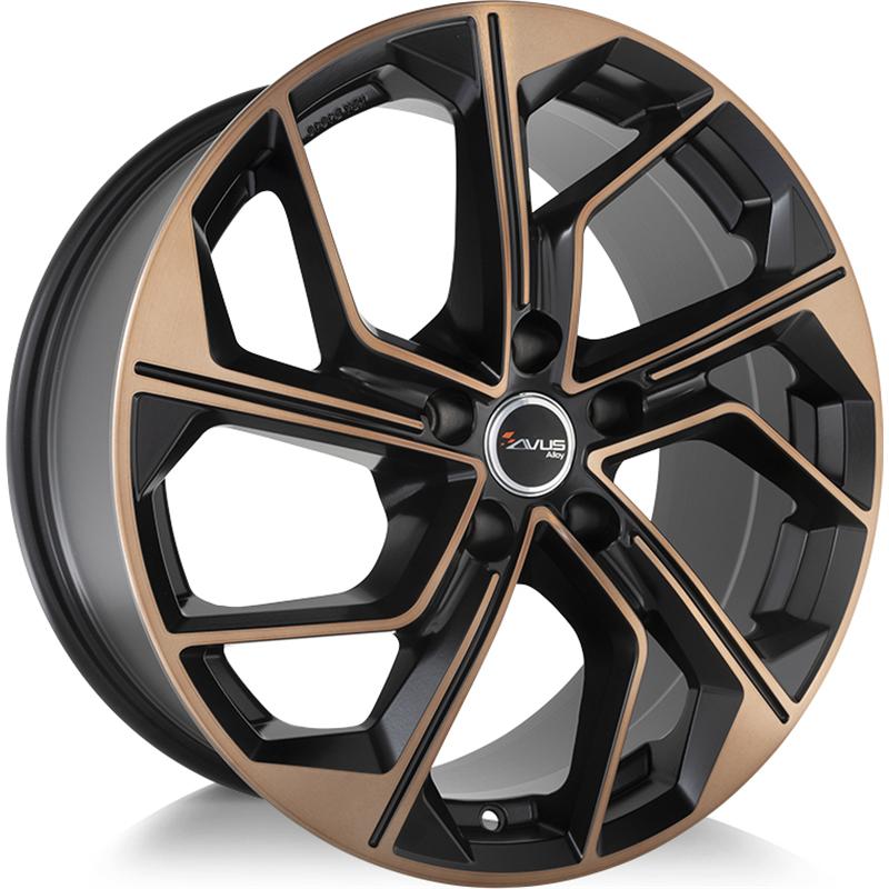 Cerchi in Lega AVUS AC-522 Black Copper Polished 5 fori 19\" 8.5X19 ET40 5x112
