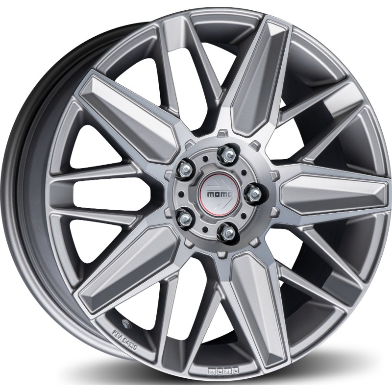Cerchio MOMO WHEELS Evoluzione Titan Silver Opaco Diamantato 5 fori 18\" 8X18 ET42 5x114.3