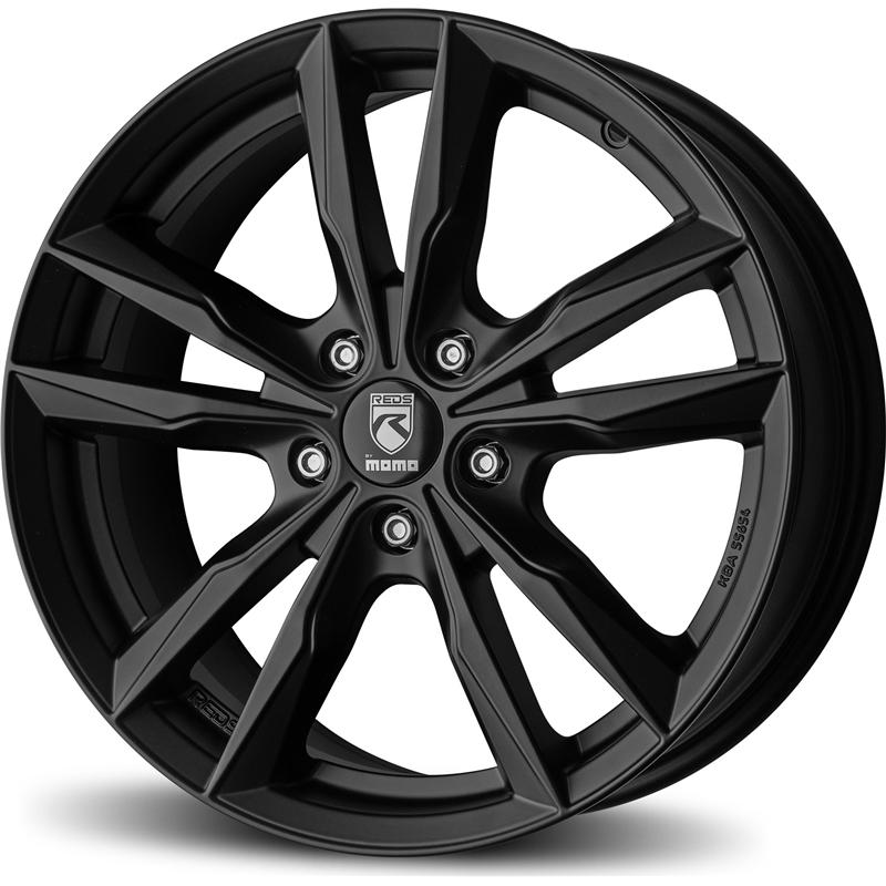 aCerchi in Lega MOMO WHEELS Reds Fast Nero Opaco 5 fori 16\" 6.5X16 ET40 5x108