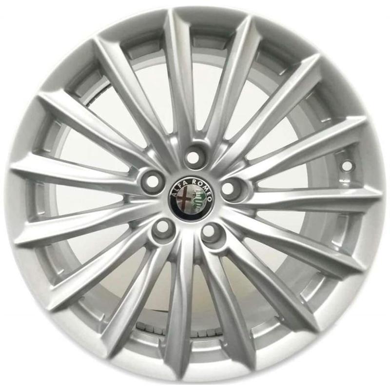 aCerchi in Lega ORIGINALE ALFA ROMEO Giulia Originale Alfa Romeo Silver 5 fori 17\" 7.5X17 ET33 5x110