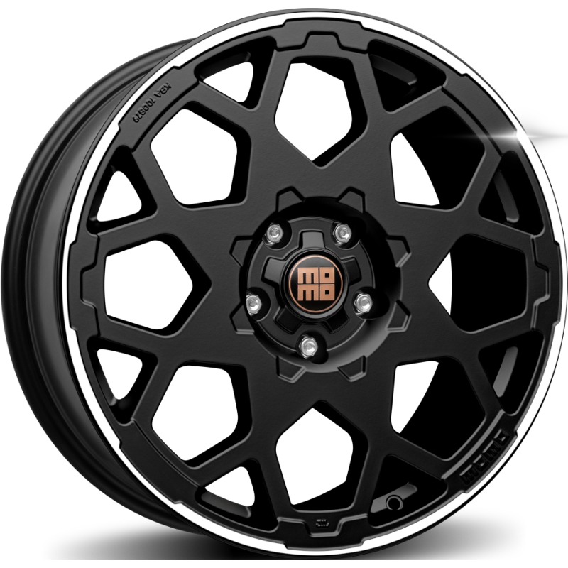 Cerchio MOMO WHEELS Heavy Duty Suv Nero Opaco Diamantato 5 fori 20\" 8.5X20 ET35 5x114.3