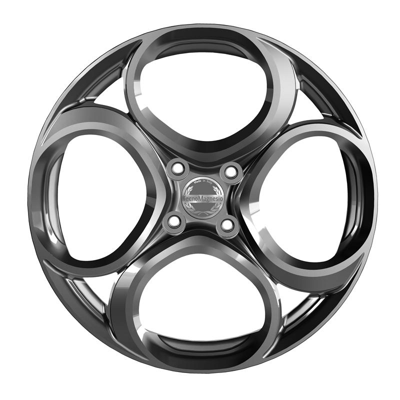 Cerchi in Lega TECNOMAGNESIO Junior 4 Gun Metallic 4 fori 17\" 6.5X17 ET32 4x108