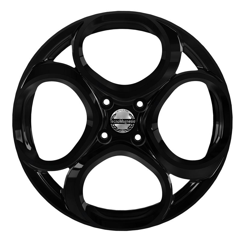 Cerchi in Lega TECNOMAGNESIO Junior 4 Glossy Black 4 fori 17\" 6.5X17 ET32 4x108